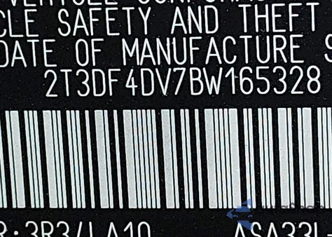 2011 Toyota Rav4 Limited z USA, uszkodzony, nr VIN 2T3DF4DV7BW165328